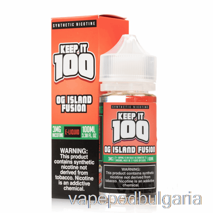 Vape Течности Fusion - Keep It 100 е-течност - 100ml 3mg